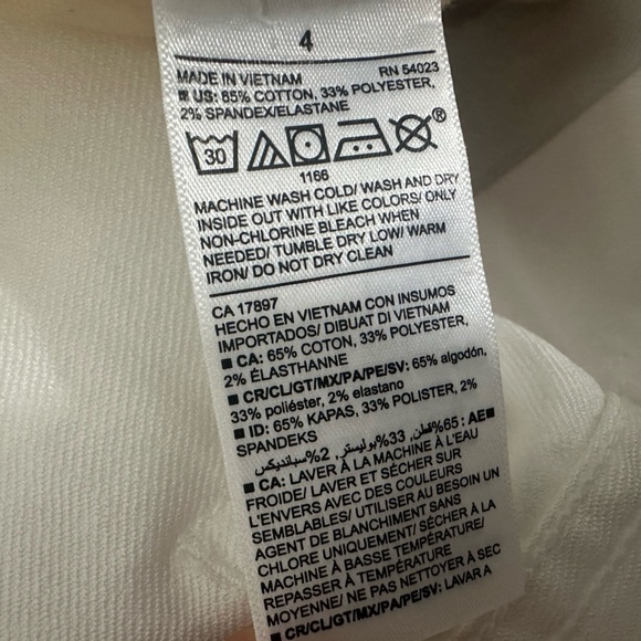 NWT Old Navy Jeans Womens Sz 4 White Super Skinny High Rise Denim Stretch - Picture 11 of 11